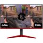 Imagem de Monitor Gamer 24 Led Full HD 3Green VGA e HDMI  75Hz Preto e Vermelho