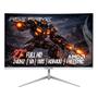 Imagem de Monitor Gamer Curvo Rise Mode Prime 27", Full HD, 240Hz, 1ms, VA, FreeSync, HDR 400, HDMI e DisplayPort, Branco - RM-MOG-27C240FH-W