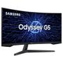 Imagem de Monitor Gamer Samsung Odyssey G5 34' VA, Curvo, Wide, 165 Hz, 2K QHD, 1ms, FreeSync Premium, HDR10, HDMI/DisplayPort - LC34G55TWWLXZD