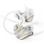 Imagem de Monitores intra-auriculares BASN MMCX Triple Driver Rich Bass White