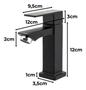 Monocomando lavatório bica baixa black fosco DH0430 - lof-v Imagem de Monocomando lavatório bica baixa black fosco DH0430