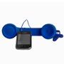 Imagem de Monofone Microfone Kit 2 Und Pop Phone Ligaçoes Chamadas Celular Tablet Telefone Audio Portatil Vintage Estilo Retro Azul