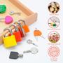 Imagem de Montessori Lock and Key Toy Set, Bandeja de Madeira Montessori Materiais Homeschool Educação Pré-escolar Brinquedos para crianças de 3 anos de idade (Chaves de fechadura de bandeja)