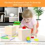 Imagem de Montessori Toddler Play Kit Montessori Box Toys para 1 Ano de Idade 2 Anos Bebê Aprendendo Brinquedos Presente Cenoura Colheita Jogo, Matchstick Color Drop Game e Caixa de Moedas (3-por-1)