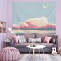 Imagem de Moon Cloud Tapeestry Kawaii Home Room Decor Sea Scenery Wall Hanging Cloth Romantic Bedroom Tapeçarias Decorativas