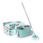 Imagem de Mop Ciclone Giratório Centrifuga Inox Esfregão com Rodinhas Flash Limp MOP7290