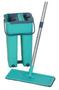 Imagem de Mop Duplo Balde Multiuso Rodo Flat Esfregao Vazao de Agua Azul + Refil extra - SMART