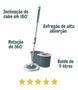 Imagem de Mop FIT Giratório Compact 360º, Limpeza Fácil Balde Centrifugador 9 Litros, Nobre