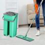 Imagem de Mop Flat Multiuso Balde Duplo 5L e Esfregão Microfibra VERDE  - Well Clean