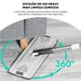 Imagem de Mop Flat Multiuso Lava e Seca 360º com Balde Vertical 8 Litros com 4 Refis Extras de Microfibra