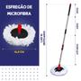 Mop Giratorio 8 Litros Com Cesto Em Inox Cabo de 140cm 2 Refis Nybc Imagem de Mop Giratorio 8 Litros Com Cesto Em Inox Cabo de 140cm 2 Refis Nybc
