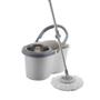 Imagem de Mop Giratório com Cesto Inox e Refil Extra de Microfibra Menalux CINZA