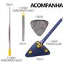 Imagem de Mop Limpeza 360 Triangular Giratório Ajustável, Lava E Seca,