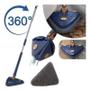 Imagem de Mop Triangular Giratório 360, Limpador de Piso e Vidro com Cabo Ajustável, Sistema de Torção Automático