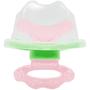Imagem de Mordedor e Massageador Bebê Em Silicone Com Tampa Higiênica Protetora Rosa Buba