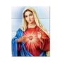 Imagem de Mosaico Azulejos Sagrado Coração Maria 80x60 Mural 12 Peças