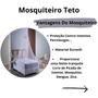 Imagem de Mosquiteiro Teto Para Cama Casal Rede Mosquiteira Com Elastico