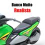 Imagem de Moto Brinquedo Grande Tipo Honda Biz Realista Verde Presente