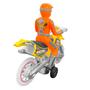 Imagem de Moto Com Fricção Luz E Som De Trilha Com Boneco - Dm Toys