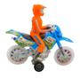 Imagem de Moto Com Fricção Luz E Som De Trilha Com Boneco - Dm Toys