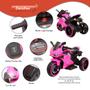 Imagem de Moto Elétrica Infantil 6V Super Moto 3 Rodas Triciclo Rosa