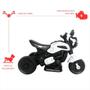 Imagem de Moto Elétrica Infantil Mini Triciclo Branco Recarregável Led