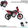 Imagem de Moto Elétrica Infantil Motocross +3 anos até 20kg Realista 6v Vermelho