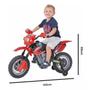 Imagem de Moto Elétrica Infantil Motocross Motinho Aventura 6V Vermelha
