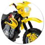 Imagem de Moto Elétrica Infantil Motocross Preta Amarela Vermelha com Luzes e Efeitos Sonoros 6V