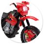 Imagem de Moto Elétrica Infantil Motocross Vermelho para Criança 6V Bivolt