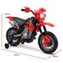 Imagem de Moto Elétrica Infantil Motocross Vermelho para Criança 6V Bivolt