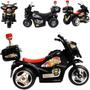 Imagem de Moto Eletrica Infantil Policia Shiny Toys Motorcycle 6V Preta