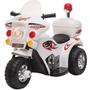 Imagem de Moto Eletrica Infantil Shiny Toys Motorcycle Policia 6V Branco