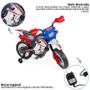 Imagem de Moto Eletrica Infantil Xplast Motocross 6V Azul com Rodinhas 241