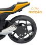 Imagem de Moto Esportiva de Brinquedo Rodas Largas com Fricção Amarelo