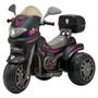 Imagem de Moto Motocicleta Elétrica Infantil Sprint Preto com Rosa 12v