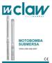Imagem de Motobomba Submersa Claw W2.5SDIM 2/11 2fios 1/3cv 2,5"pol (serve tubo 75mm) Mono 220v