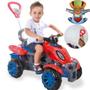 Imagem de Motoca Quadriciclo Infantil com Empurrador Spider - Menino 