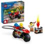 Imagem de Motocicleta de resgate de incêndio LEGO City de brinquedo com bombeiro 60410