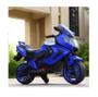 Imagem de Motocicleta Elétrica Azul Com Rodas De Apoio 12V- Shiny Toys