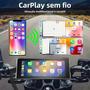 Imagem de Motocicleta GPS Navegação DVR Dash Cam 6.86' Wireless Carplay Android Auto IP67 Bluetooth Duplo À