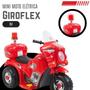 Imagem de Motocicleta Moto Elétrica Infantil Luz Sirene Polícia E Baú