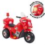 Imagem de Motocicleta Moto Elétrica Infantil Luz Sirene Polícia E Baú