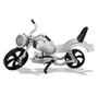 Imagem de Motocicleta Moto Modelo Custom Decorativa em Metal Prateado