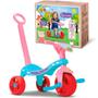 Imagem de Motoquinha Triciclo Infantil Peppa Pig Azul Haste Samba Toys