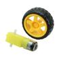 Imagem de Motor Dc 3-6v Com Caixa De Redução Eixo Duplo + Roda 68mm