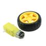 Imagem de Motor Dc 3-6v Com Caixa De Redução Eixo Duplo + Roda 68mm