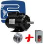 Imagem de Motor Elétrico Mono 3cv 2 Pólos Alta Rotação C/Polia e Chave
