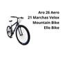 Imagem de Mountain Bike Ello Bike Velox Aro 26 21v Freios V-brakes Câmbios Ltx 