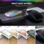 Imagem de Mouse Bluetooth e Wireless Recarregável Sem Fio Gamer Led Rgb 2.4 hz B 5.0 Compatível com Celular Notebook Computador Tablet